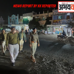 बम्होरी पुलिस ने निकाला पैदल फ्लैग मार्च, जनता में सुरक्षा का अहसास, असामाजिक तत्वों को चेतावनी